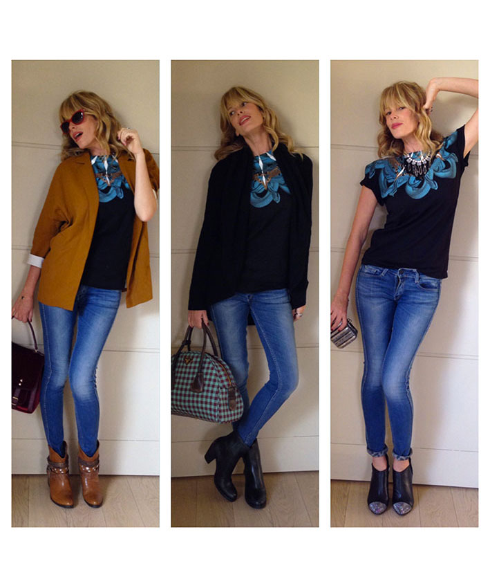 Stesso look scarpe diverse La Pinella by Alessia Marcuzzi