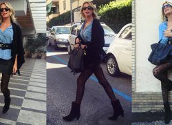 Idee look d’autunno: mini e calze divertenti